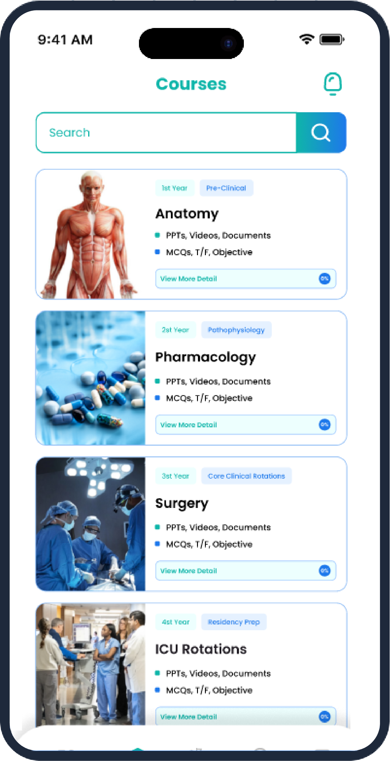 Courses UI Preview